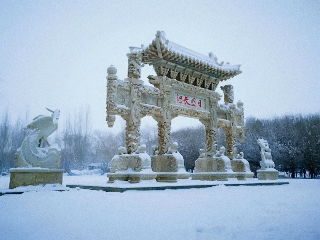 玉门积雪深度达到14厘米以上